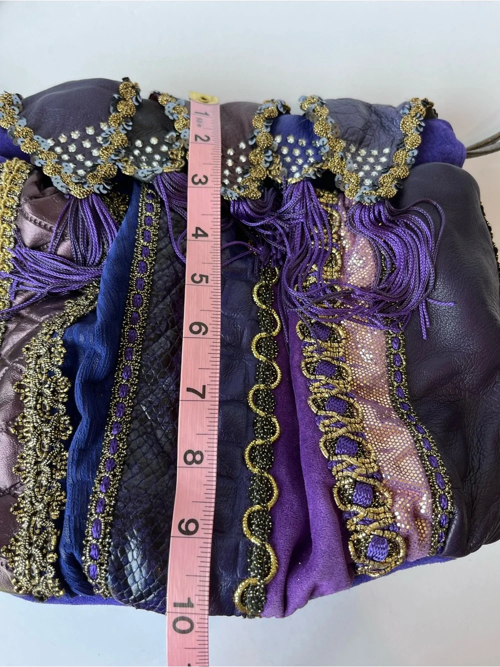 Vintage Rita Diana For Mylinka Boho Purple Clown Purse Bag